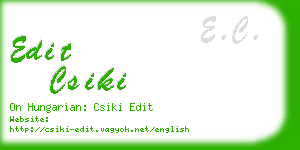 edit csiki business card